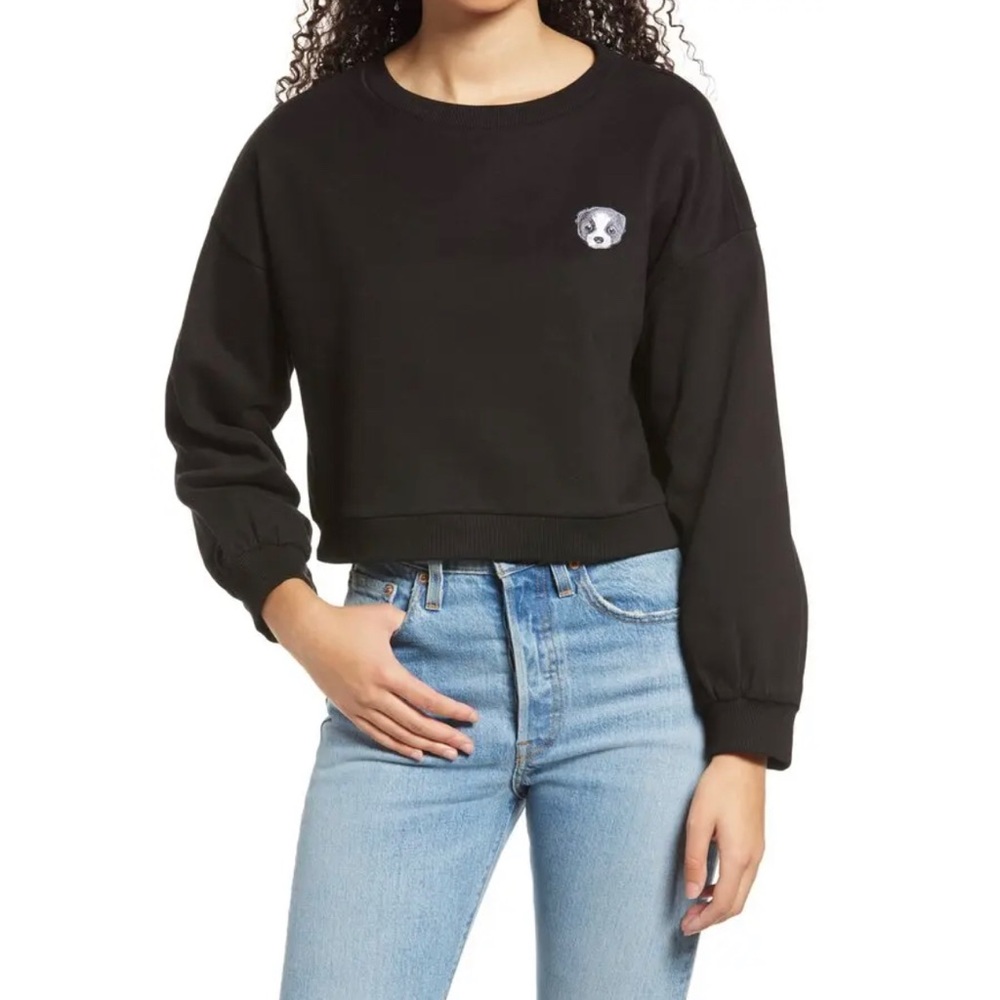 BP. - Women’s Crop Dog Sweatshirt (Border Collie) size S - Picture 1 of 6